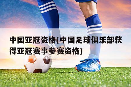 中国亚冠资格(中国足球俱乐部获得亚冠赛事参赛资格)